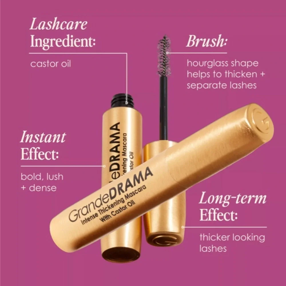 Grande DRAMA Black Intense Thickening Mascara with Castor Oil